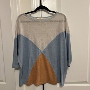 Easel color block  oversized top, size M, NWOT